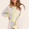LoveShackFancy Keoni Cardigan Sweater - MINT JELLY Tops