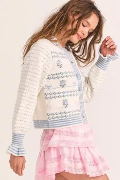 LoveShackFancy Keoni Cardigan Sweater