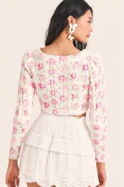 LoveShackFancy Tops Bishop Crop Cardigan 10 LoveShackFancy Tops Bishop Crop Cardigan