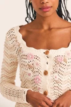 LoveShackFancy Leonel Cardigan Sweater Tops