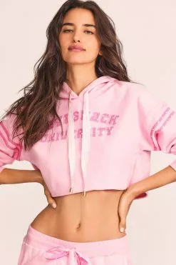 LoveShackFancy Mercury Crop Hoodie Tops