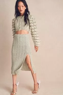 LoveShackFancy New Arrivals Junice Crop Cardigan