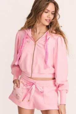 LoveShackFancy Hasana Zip Hoodie New Arrivals