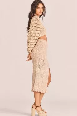 LoveShackFancy Arbor Midi Skirt - SAND Skirts