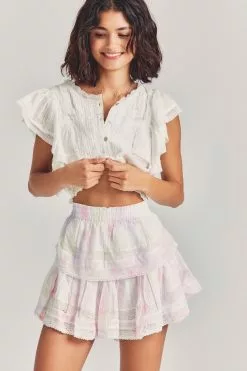 LoveShackFancy Ruffle Mini Skirt Skirts