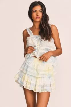 LoveShackFancy Ruffle Mini Skirt New Arrivals