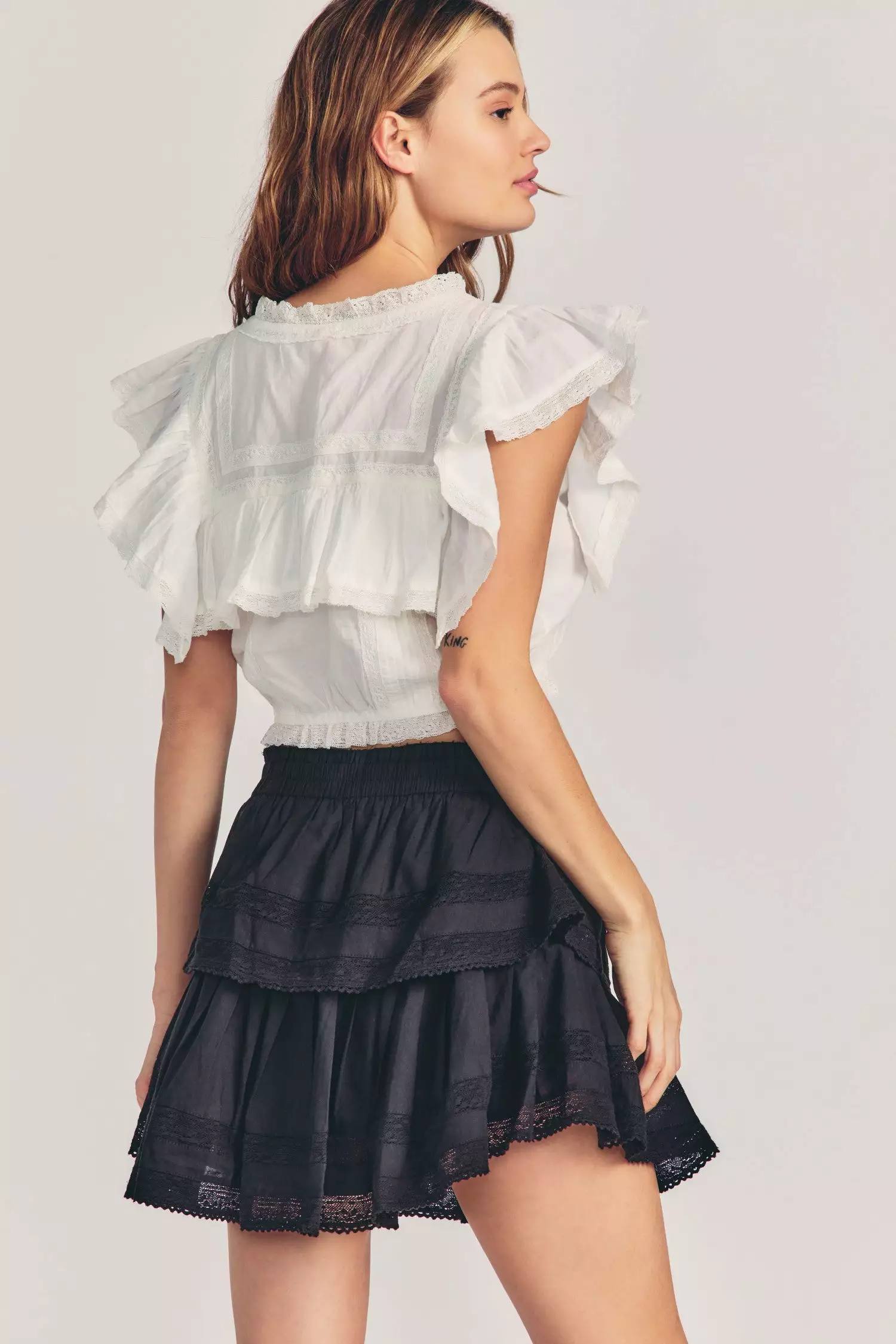 LoveShackFancy Skirts Ruffle Mini Skirt 4 LoveShackFancy Skirts Ruffle Mini Skirt