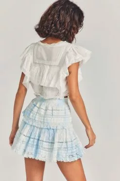 LoveShackFancy Ruffle Mini Skirt Sale