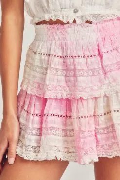 LoveShackFancy Ruffle Mini Skirt Sale