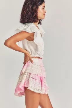 LoveShackFancy Ruffle Mini Skirt Sale