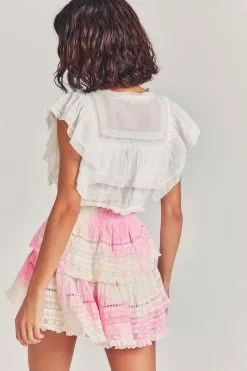 LoveShackFancy Ruffle Mini Skirt Sale