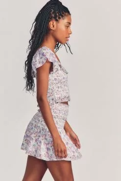 LoveShackFancy Skirts Camilla Mini Skirt