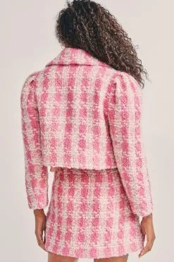 LoveShackFancy Sale Gibson Houndstooth Mini Skirt