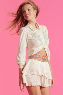 LoveShackFancy Henny Mini Skirt Sale