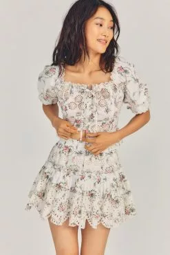 LoveShackFancy Sale Sarie Mini Skirt