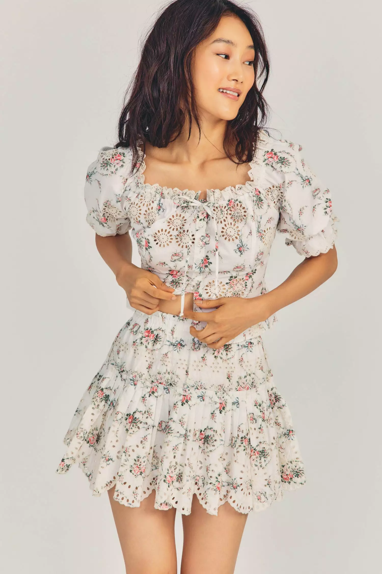 LoveShackFancy Sale Sarie Mini Skirt 1 LoveShackFancy Sale Sarie Mini Skirt