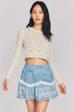 LoveShackFancy Felice Mini Skirt Skirts