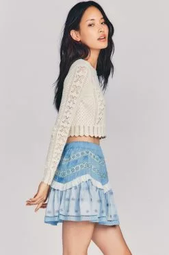 LoveShackFancy Felice Mini Skirt Skirts