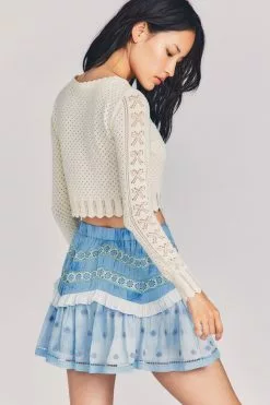 LoveShackFancy Felice Mini Skirt Skirts