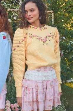 LoveShackFancy Corbett Mini Skirt Skirts