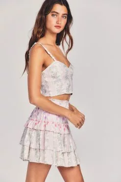 LoveShackFancy Sale Corbett Mini Skirt