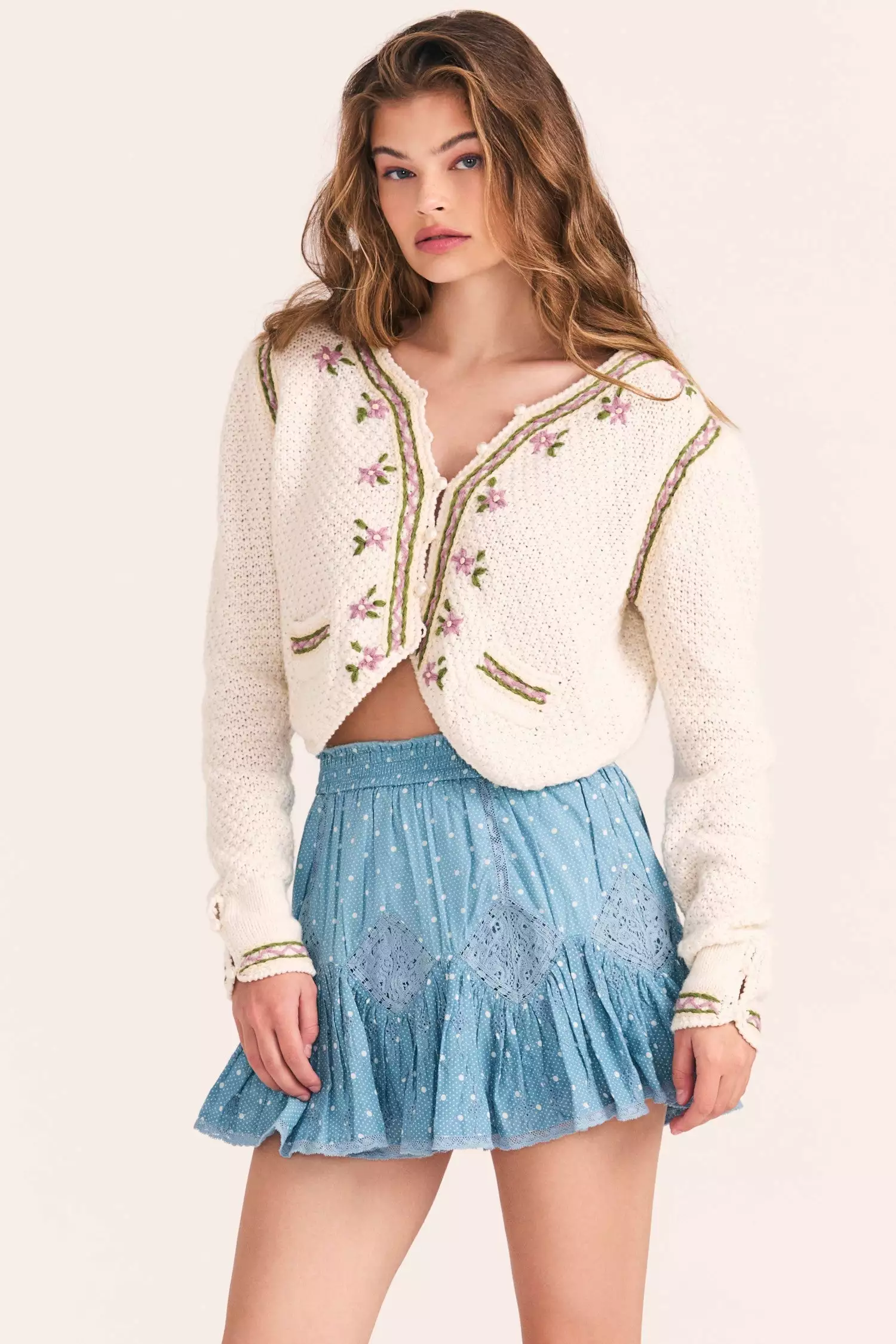 LoveShackFancy Adia Mini Skirt Skirts 2 LoveShackFancy Adia Mini Skirt Skirts