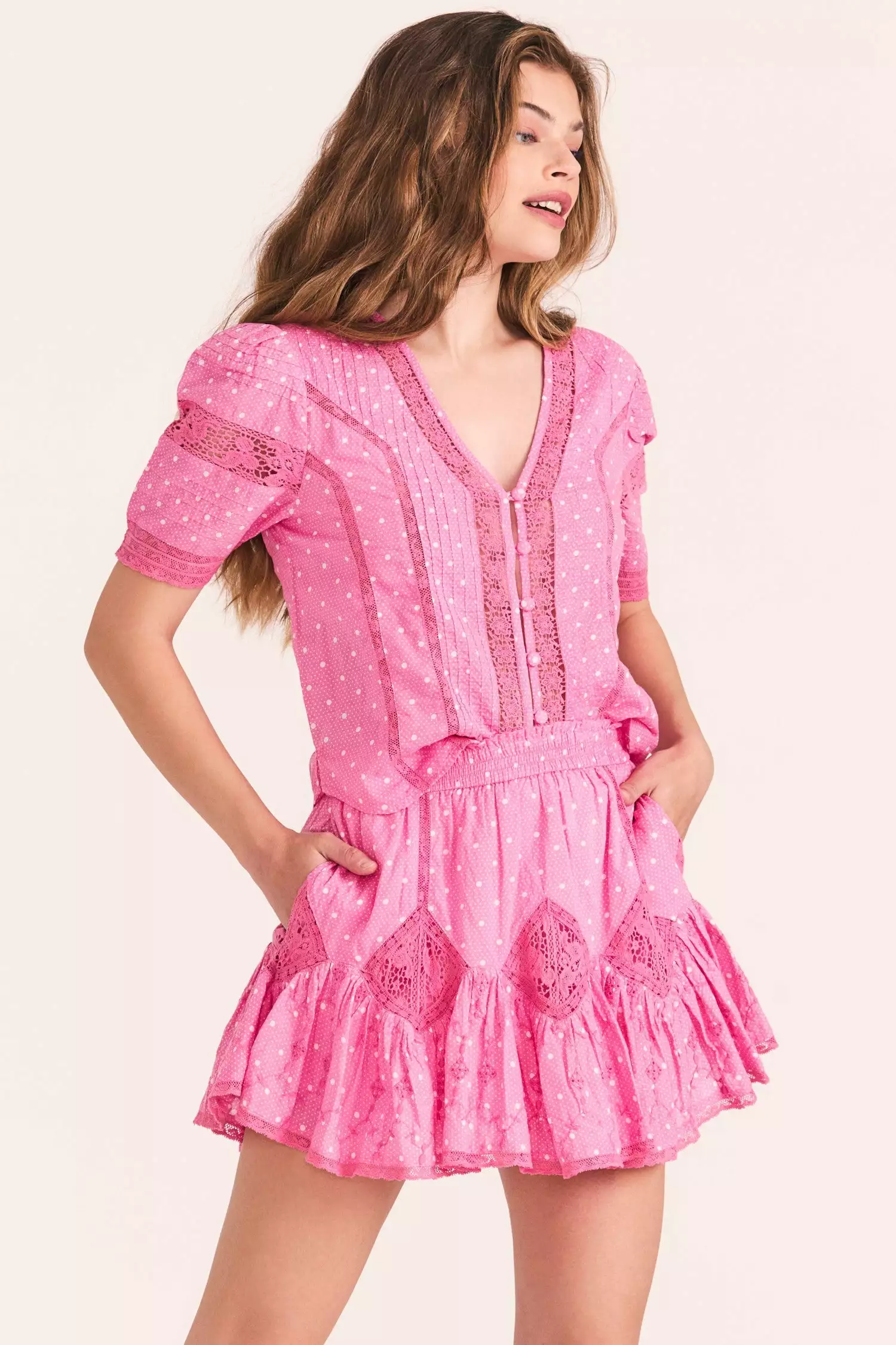 LoveShackFancy Adia Mini Skirt Skirts 8 LoveShackFancy Adia Mini Skirt Skirts