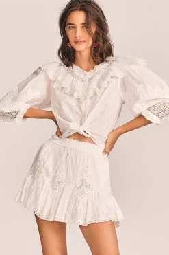 LoveShackFancy New Arrivals Adia Mini Skirt