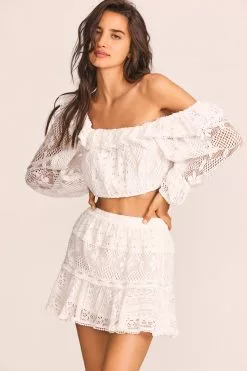 LoveShackFancy Diamond Mini Skirt