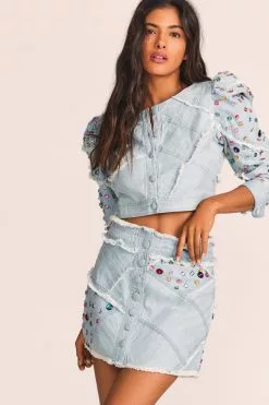 LoveShackFancy New Arrivals Cayde Mini Skirt