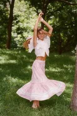 LoveShackFancy Arla Midi Skirt Skirts