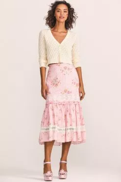 LoveShackFancy Arla Midi Skirt Skirts