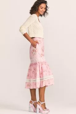 LoveShackFancy Arla Midi Skirt Skirts
