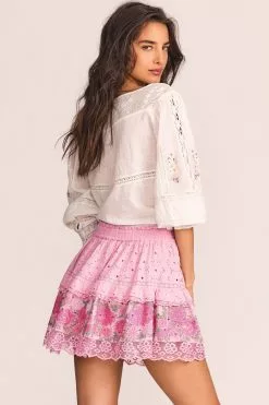 LoveShackFancy Shawna Mini Skirt Skirts