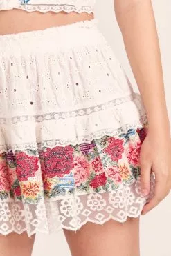 LoveShackFancy Shawna Mini Skirt Skirts