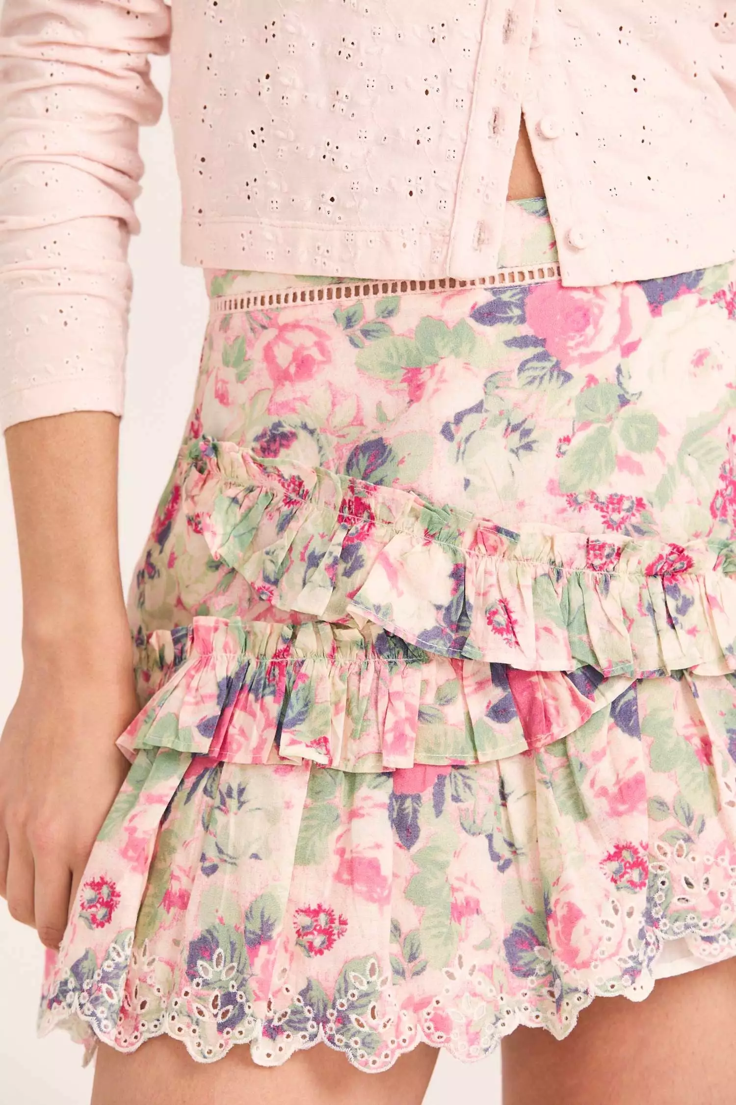 LoveShackFancy Pernille Mini Skirt 2 LoveShackFancy Pernille Mini Skirt