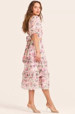 LoveShackFancy Skirts Naila Midi Skirt