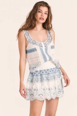 LoveShackFancy Skirts Charmaine Mini Skirt