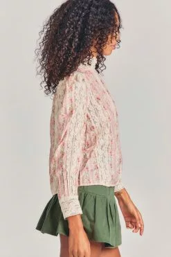 LoveShackFancy Jacque Silk Top Sale