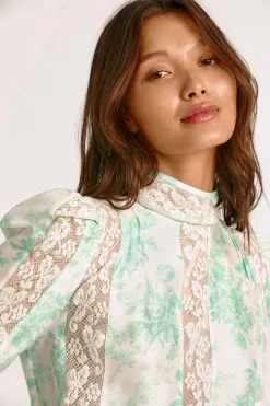 LoveShackFancy Jacque Silk Top Sale