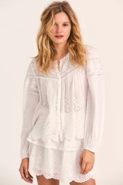 LoveShackFancy Badyn Blouse Tops