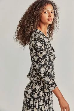 LoveShackFancy Louis Silk Blouse