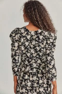 LoveShackFancy Louis Silk Blouse