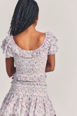 LoveShackFancy Saba Crop Top