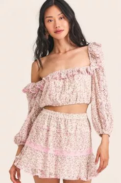 LoveShackFancy Dorabella Crop Top