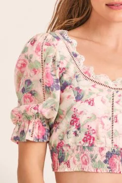 LoveShackFancy Karsten Crop Top