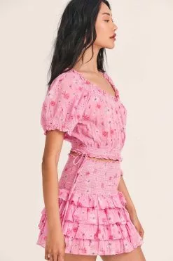 LoveShackFancy Rosalinda Crop Top