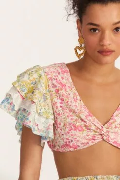 LSF Kielle Ruffle Crop Top New Arrivals