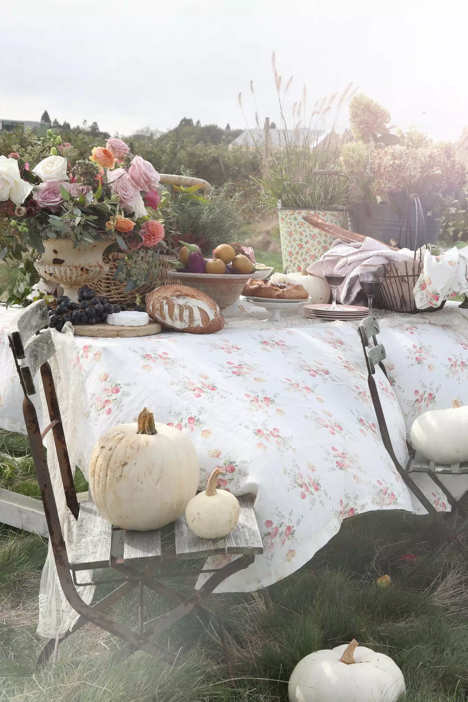 LoveShackFancy Linen Tablecloth - NATURAL CREAM 1 LoveShackFancy Linen Tablecloth - NATURAL CREAM