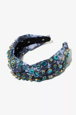 Sale LoveShackFancy X Lele Sadoughi Oval Crystal Knotted Headband